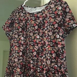 Floral peplum top